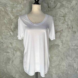 M.I.L.A. Made in Los Angelel White Tee in Modal Blend Size XL